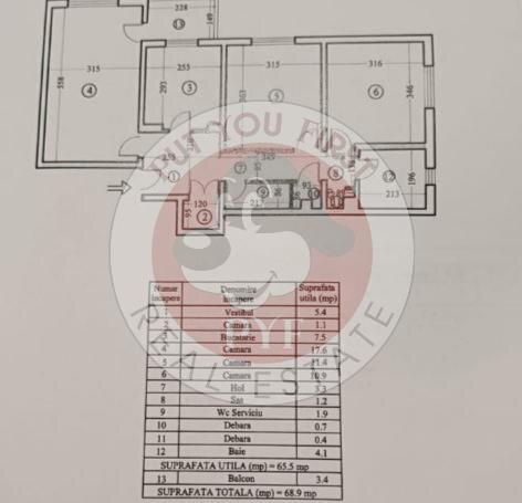 Parcul Sebastian | Apartament 3 camere | 69 mp | decomandat | B11224